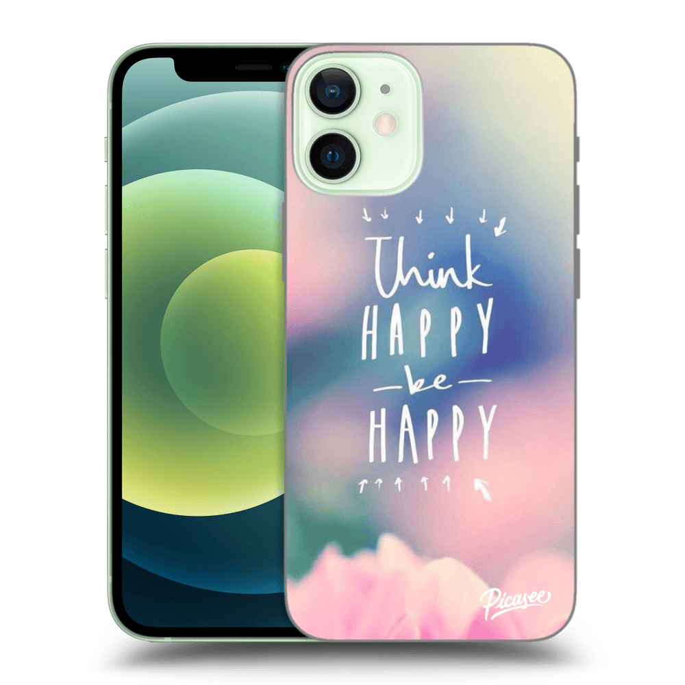 Picasee husă transparentă din silicon pentru Apple iPhone 12 mini - Think happy be happy