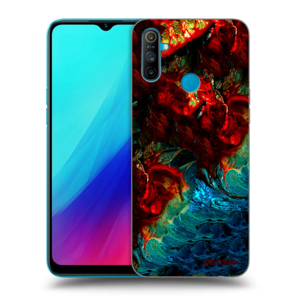 Picasee husă neagră din silicon pentru Realme C3 - Universe