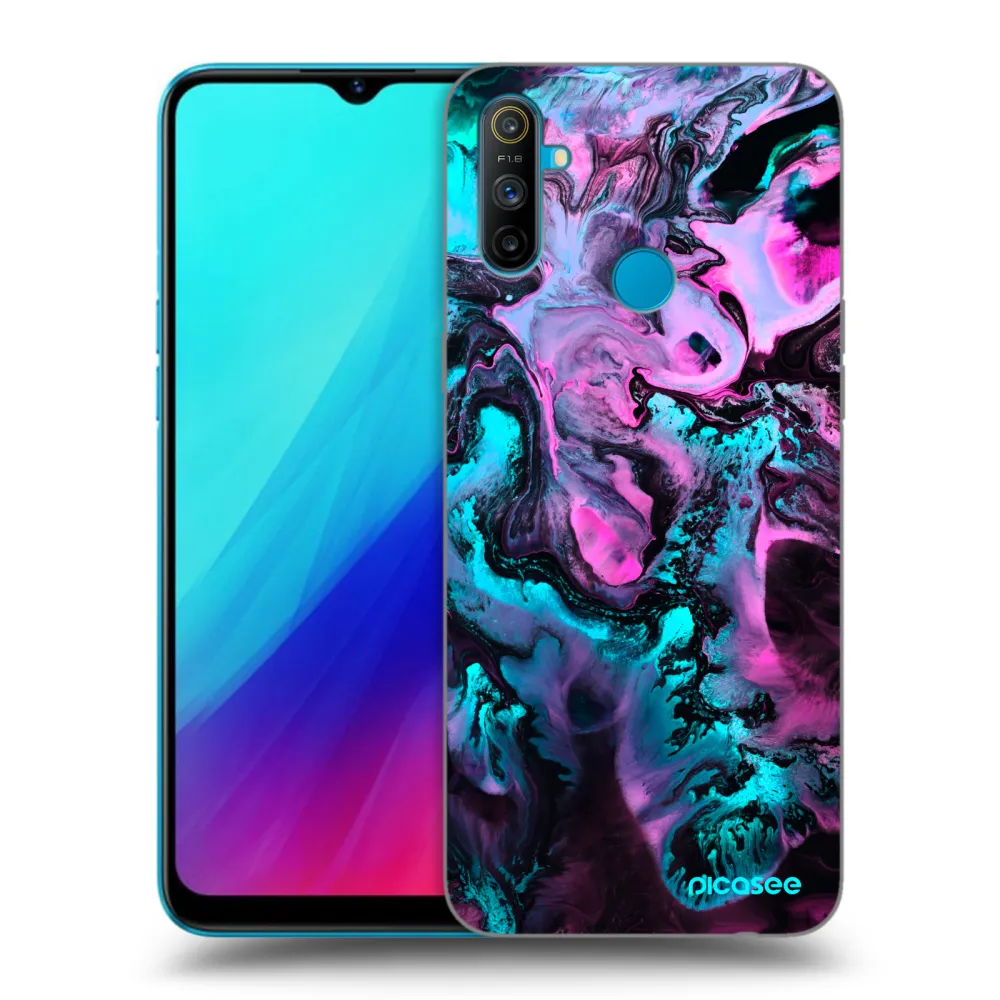Picasee husă neagră din silicon pentru Realme C3 - Lean
