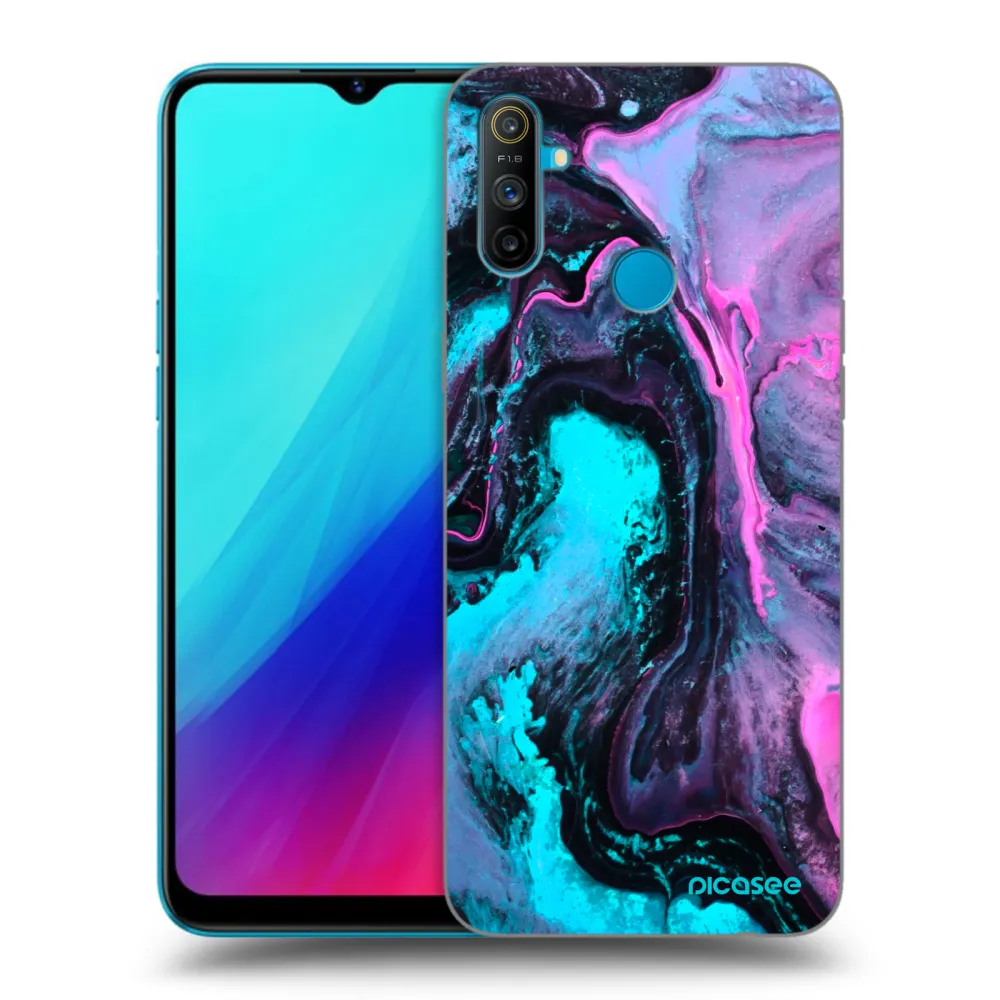Picasee husă neagră din silicon pentru Realme C3 - Lean 2