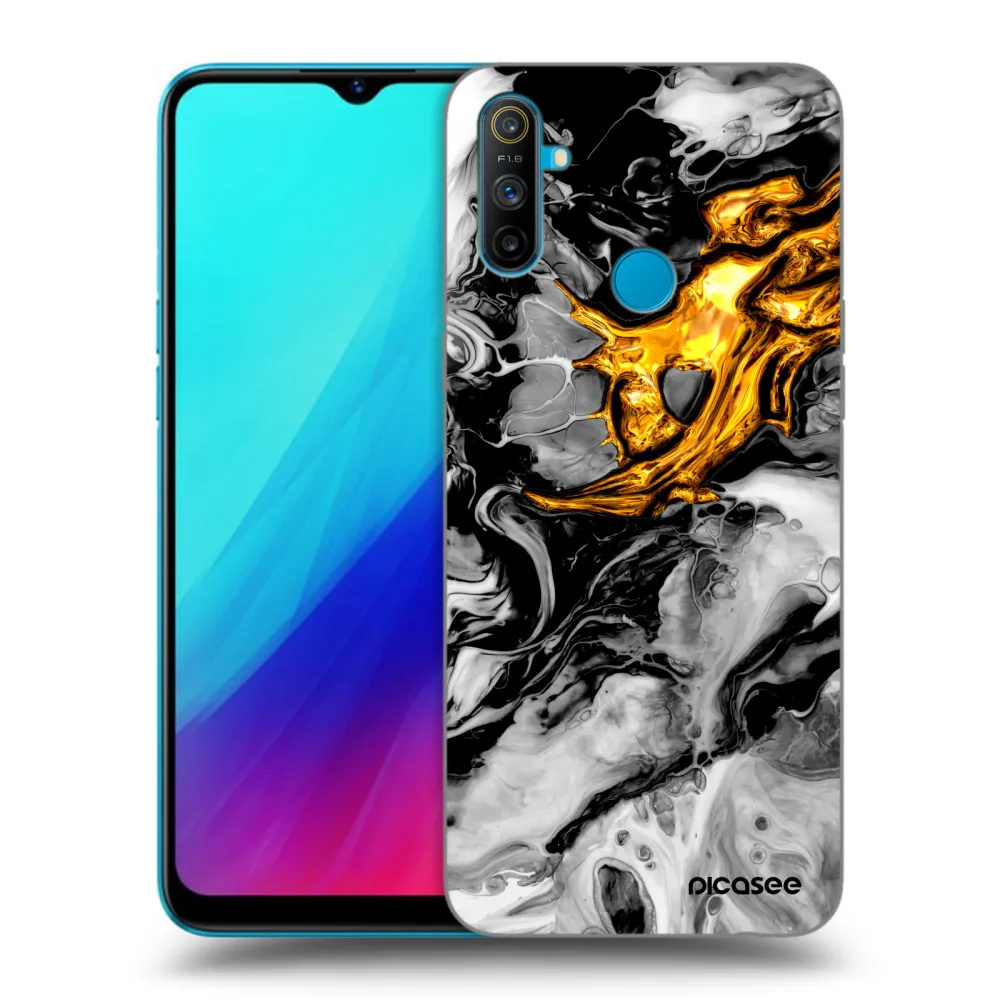 Picasee husă neagră din silicon pentru Realme C3 - Black Gold 2