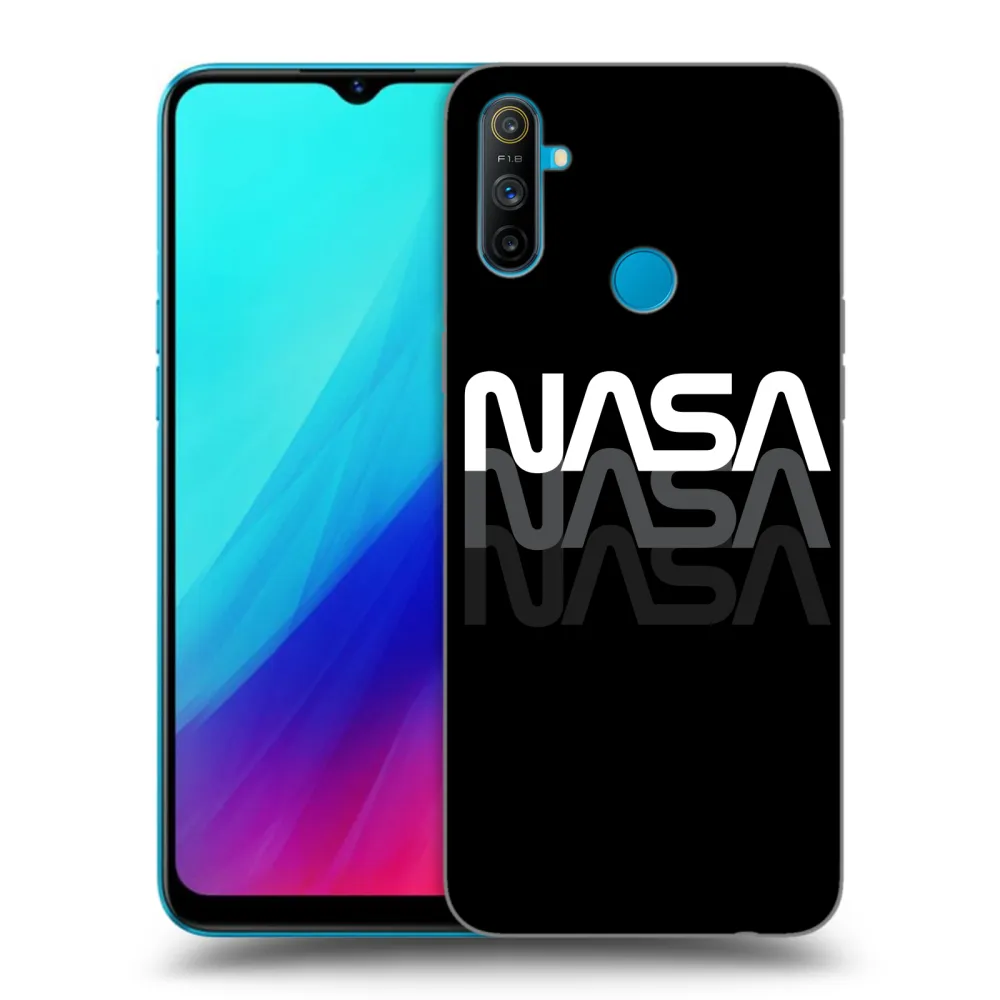 Picasee husă neagră din silicon pentru Realme C3 - NASA Triple