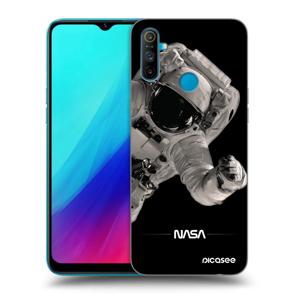 Picasee husă neagră din silicon pentru Realme C3 - Astronaut Big