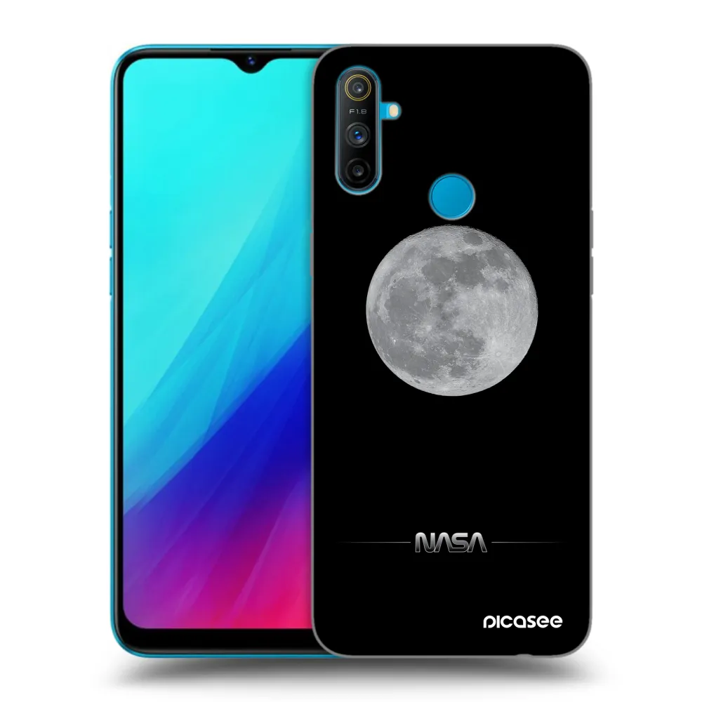 Picasee husă neagră din silicon pentru Realme C3 - Moon Minimal