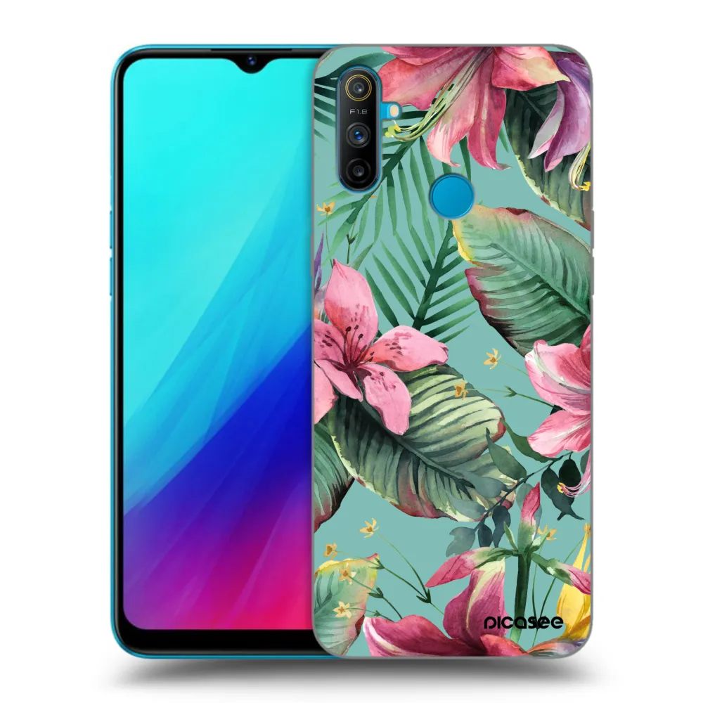 Picasee husă neagră din silicon pentru Realme C3 - Hawaii