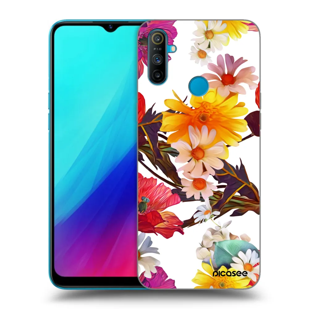 Picasee husă neagră din silicon pentru Realme C3 - Meadow