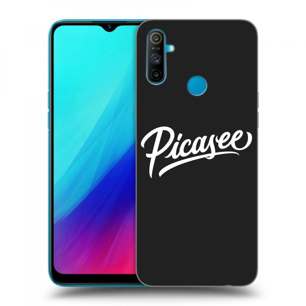 Picasee husă neagră din silicon pentru Realme C3 - Picasee - old logo - white
