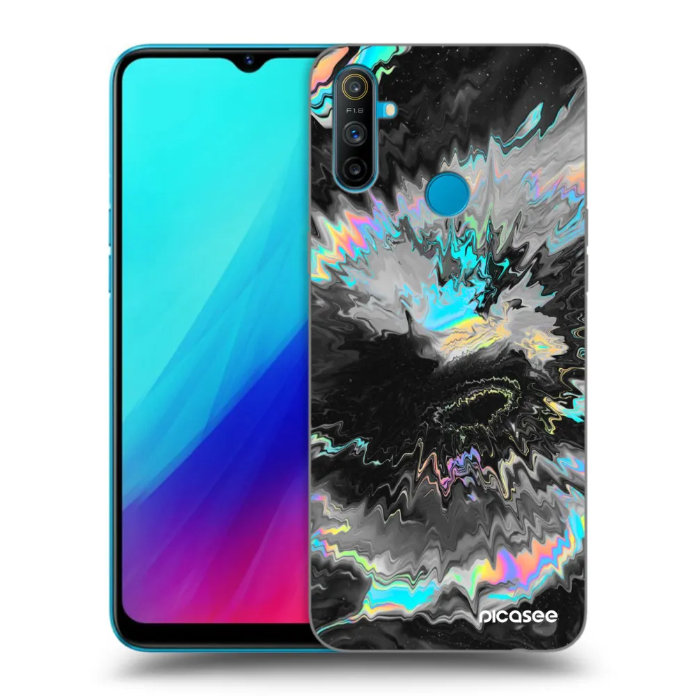 Picasee husă neagră din silicon pentru Realme C3 - Magnetic