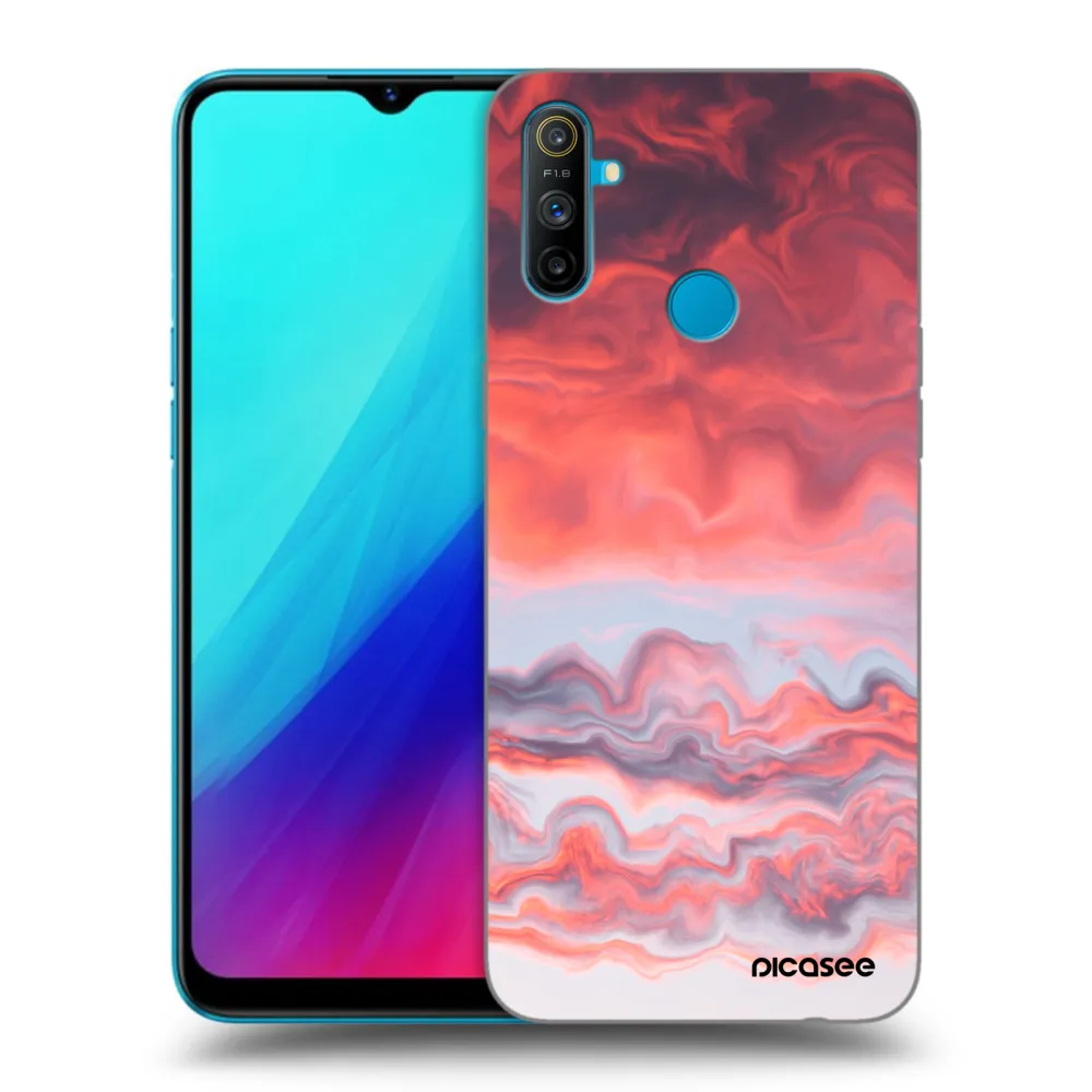 Picasee husă neagră din silicon pentru Realme C3 - Sunset