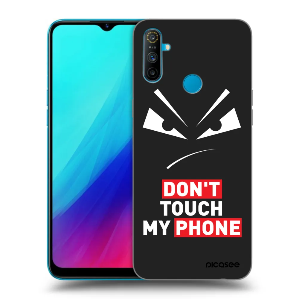 Picasee husă neagră din silicon pentru Realme C3 - Evil Eye - Transparent
