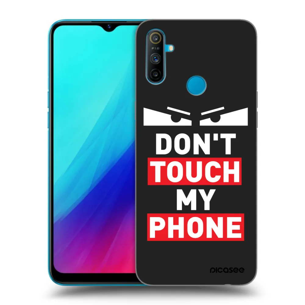 Picasee husă neagră din silicon pentru Realme C3 - Shadow Eye - Transparent