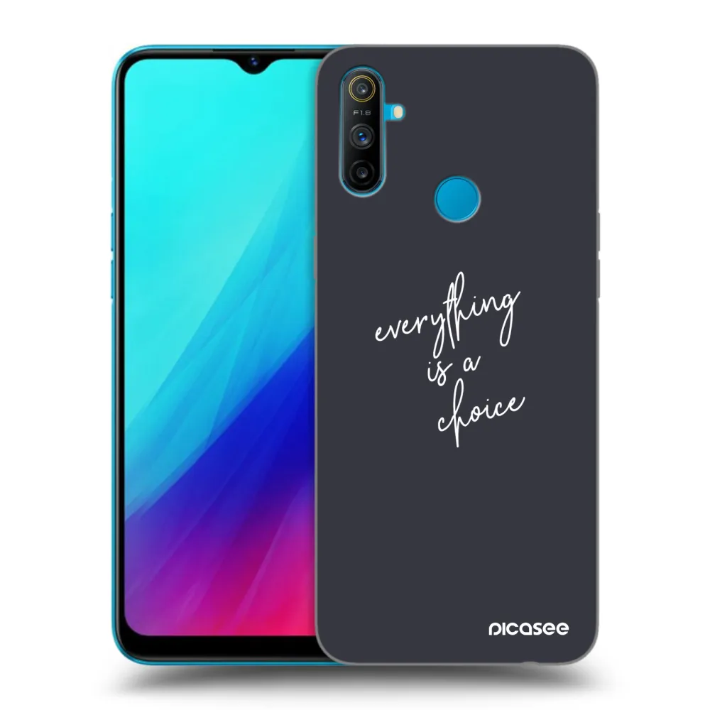 Picasee husă neagră din silicon pentru Realme C3 - Everything is a choice