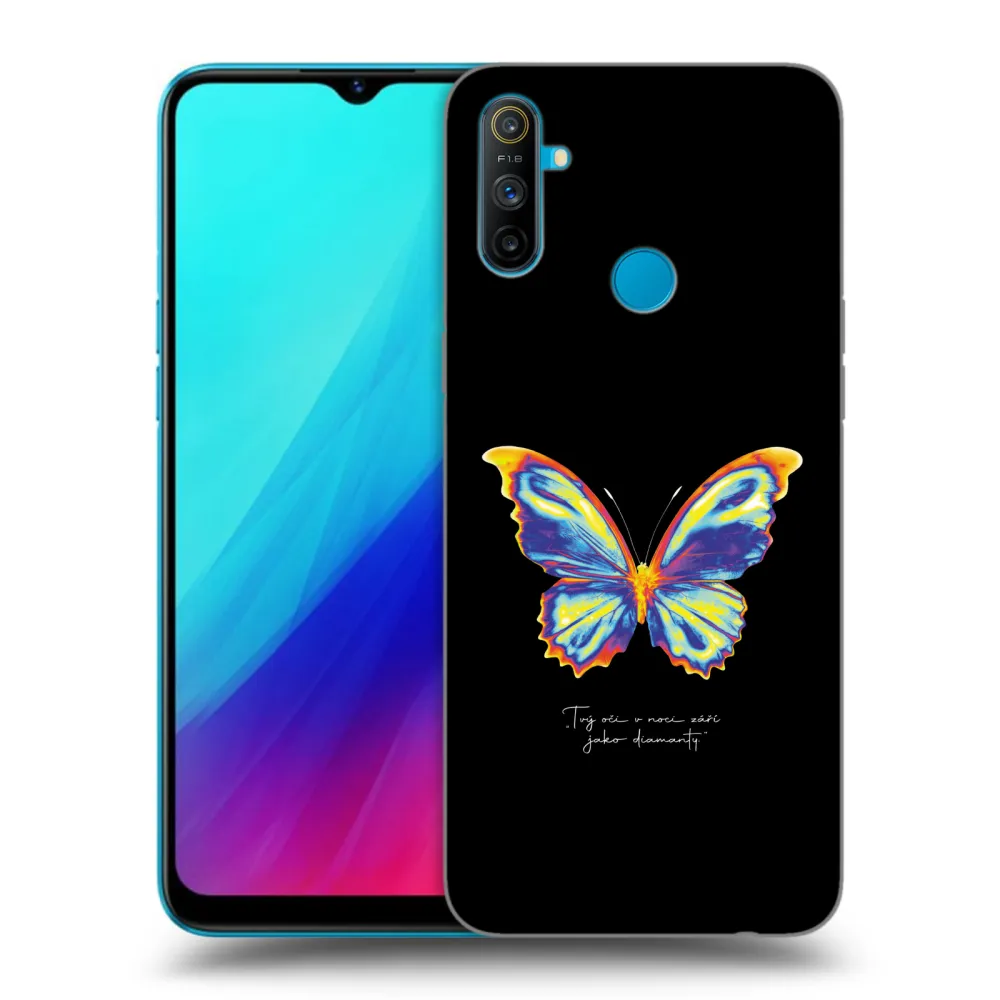 Picasee husă neagră din silicon pentru Realme C3 - Diamanty Black