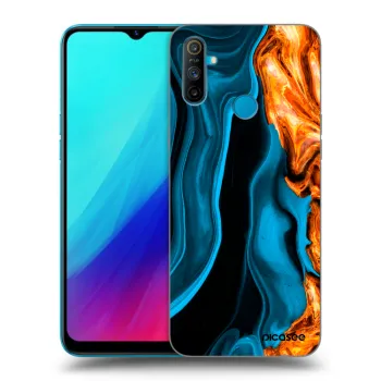 Husă pentru Realme C3 - Gold blue