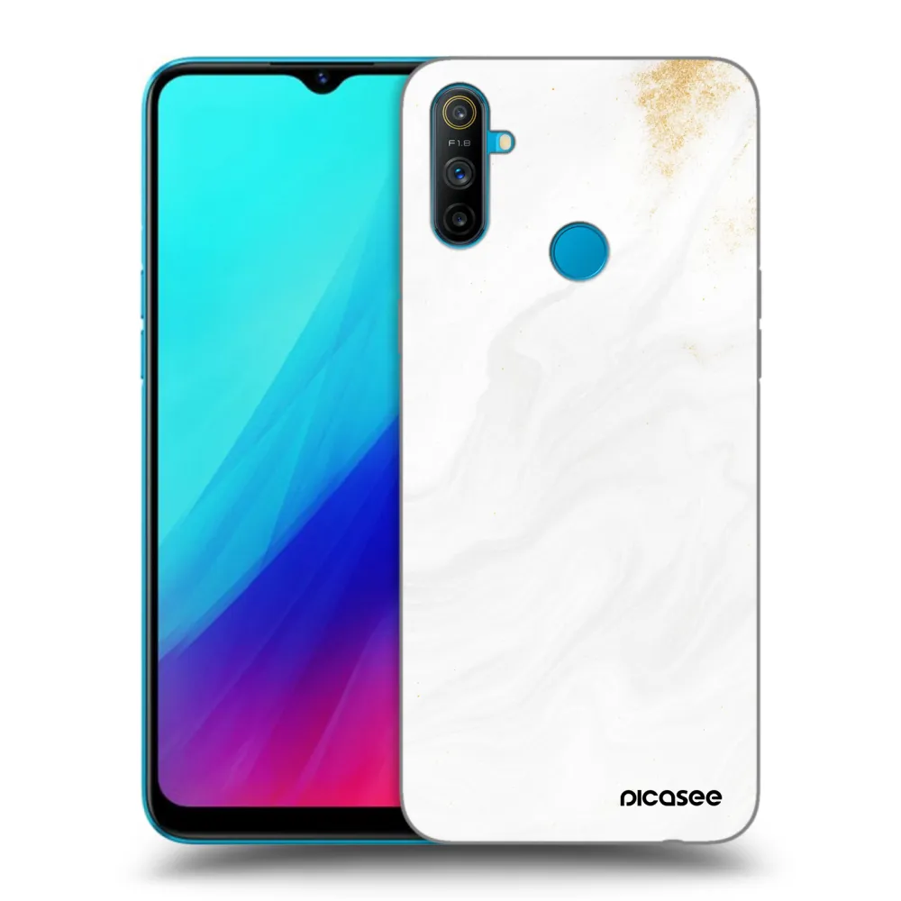 Picasee husă neagră din silicon pentru Realme C3 - White