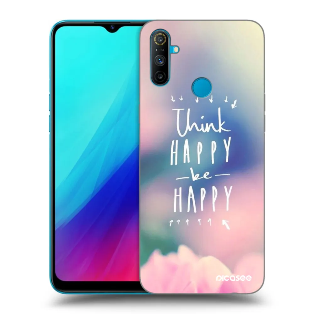 Picasee husă neagră din silicon pentru Realme C3 - Think happy be happy