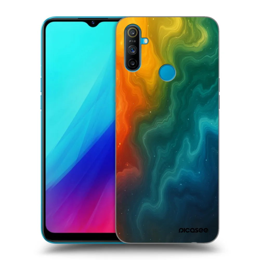 Picasee husă neagră din silicon pentru Realme C3 - Solar