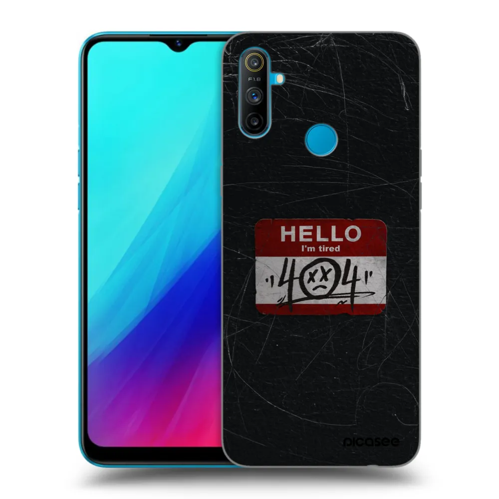 Picasee husă neagră din silicon pentru Realme C3 - HELLO 404
