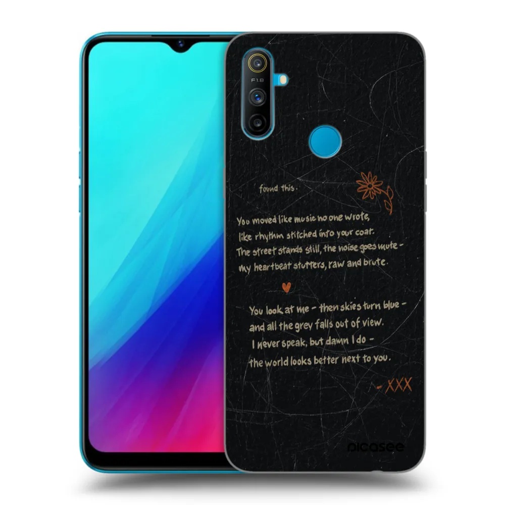 Picasee husă neagră din silicon pentru Realme C3 - POET
