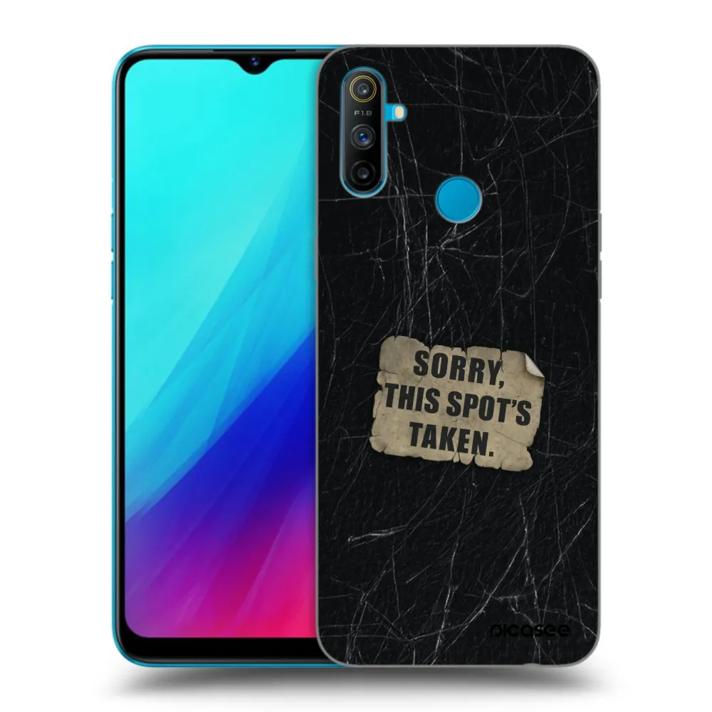 Picasee husă neagră din silicon pentru Realme C3 - SORRY