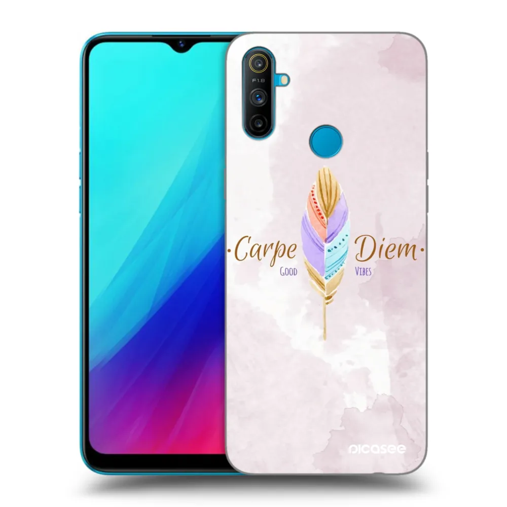 Picasee husă neagră din silicon pentru Realme C3 - Carpe Diem