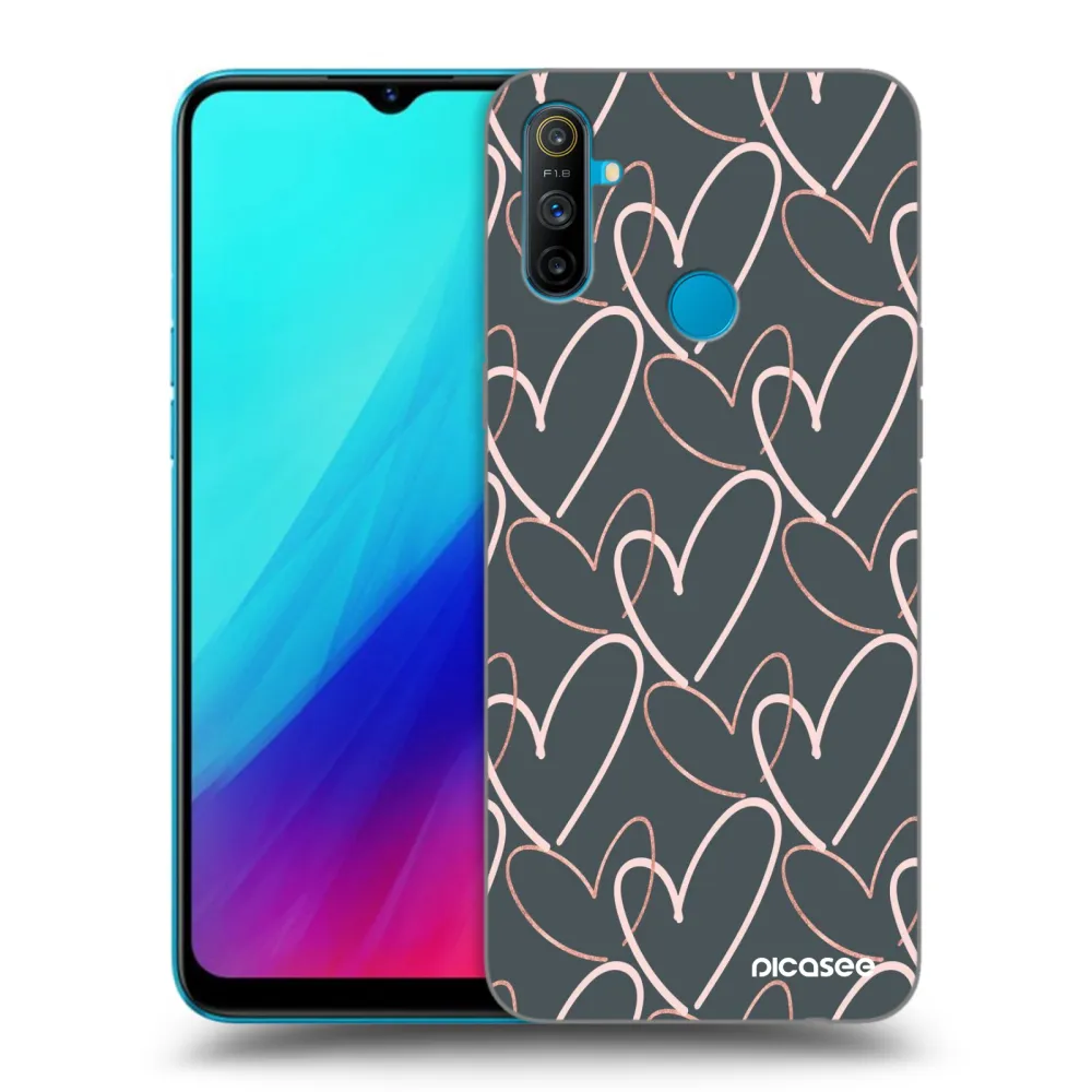 Picasee husă neagră din silicon pentru Realme C3 - Lots of love