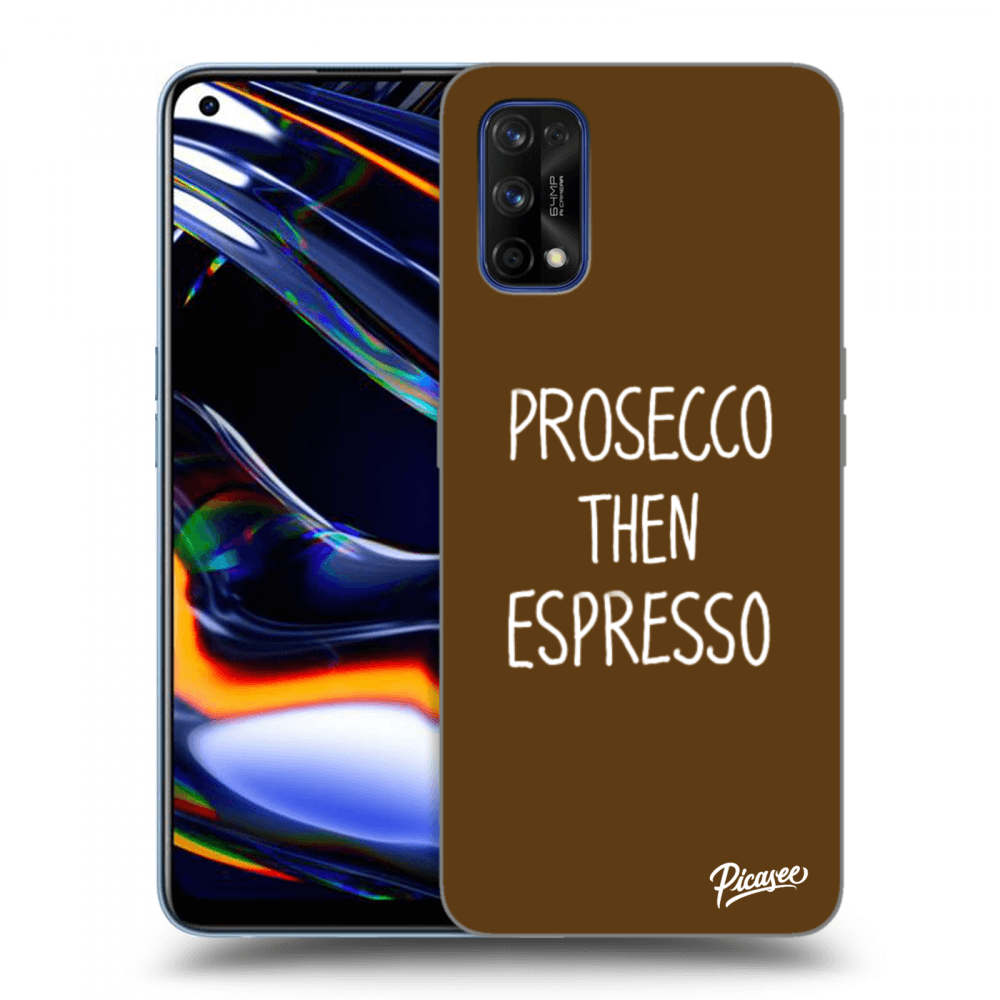 Picasee husă transparentă din silicon pentru Realme 7 Pro - Prosecco then espresso