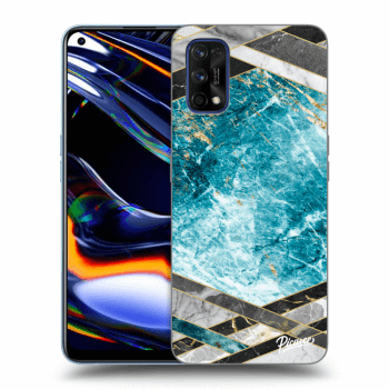 Husă pentru Realme 7 Pro - Blue geometry