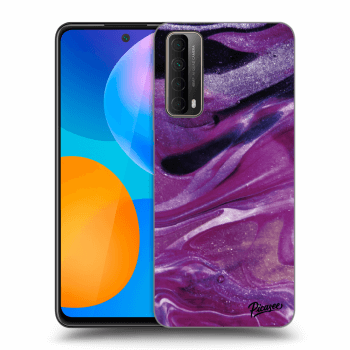 Husă pentru Huawei P Smart 2021 - Purple glitter