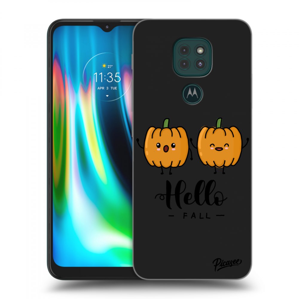 Picasee husă neagră din silicon pentru Motorola Moto G9 Play - Hallo Fall