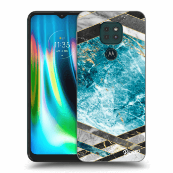 Husă pentru Motorola Moto G9 Play - Blue geometry