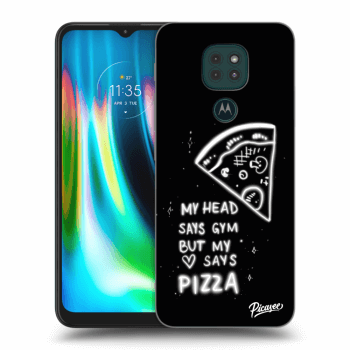 Picasee husă neagră din silicon pentru Motorola Moto G9 Play - Pizza