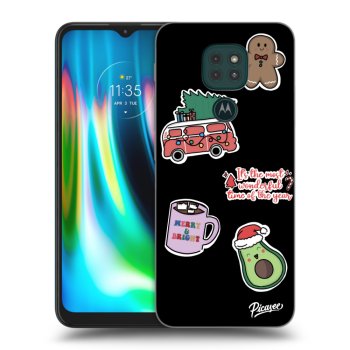 Husă pentru Motorola Moto G9 Play - Christmas Stickers