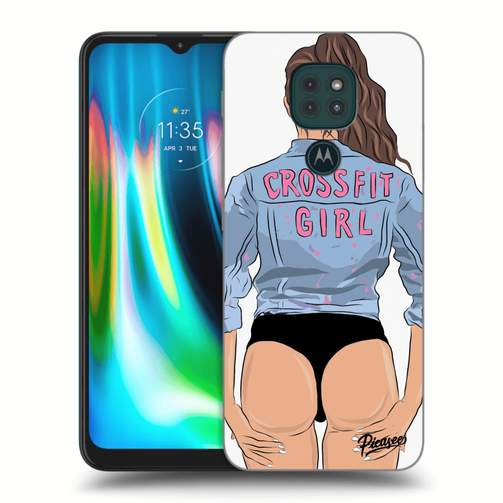 Picasee husă transparentă din silicon pentru Motorola Moto G9 Play - Crossfit girl - nickynellow
