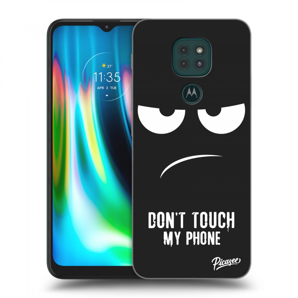 Picasee husă neagră din silicon pentru Motorola Moto G9 Play - Don't Touch My Phone