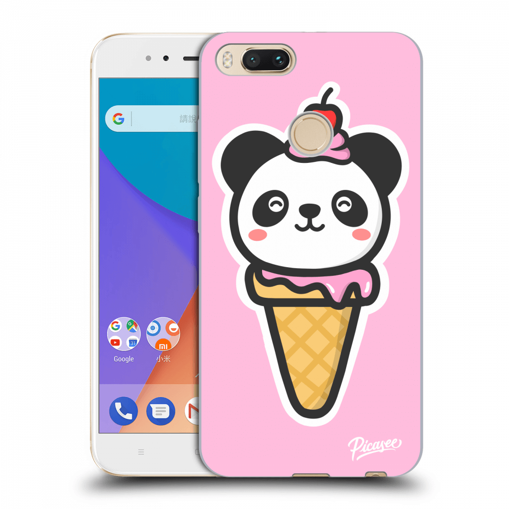 Picasee husă transparentă din silicon pentru Xiaomi Mi A1 Global - Ice Cream Panda