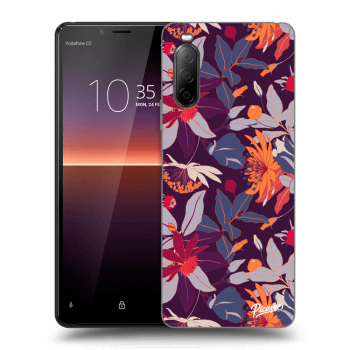 Husă pentru Sony Xperia 10 II - Purple Leaf