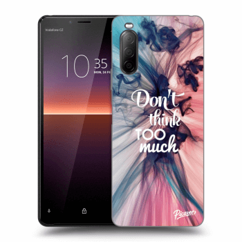 Picasee husă neagră din silicon pentru Sony Xperia 10 II - Don't think TOO much