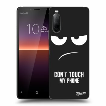 Picasee husă neagră din silicon pentru Sony Xperia 10 II - Don't Touch My Phone