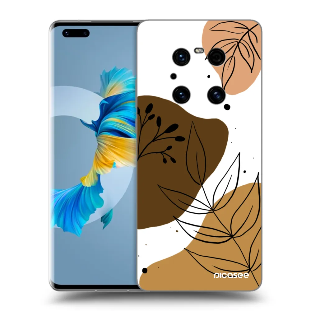 Picasee husă neagră din silicon pentru Huawei Mate 40 Pro - Boho style