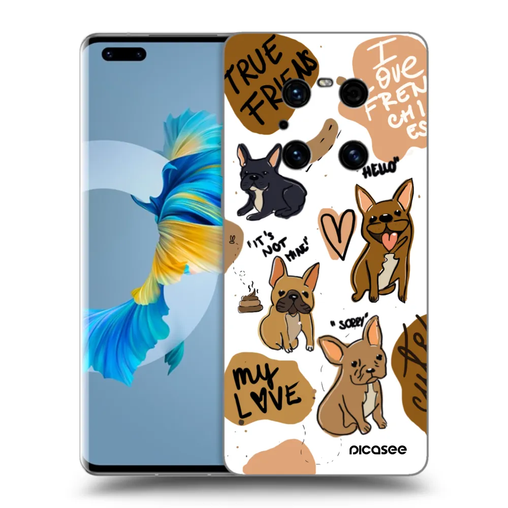 Picasee husă neagră din silicon pentru Huawei Mate 40 Pro - Frenchies
