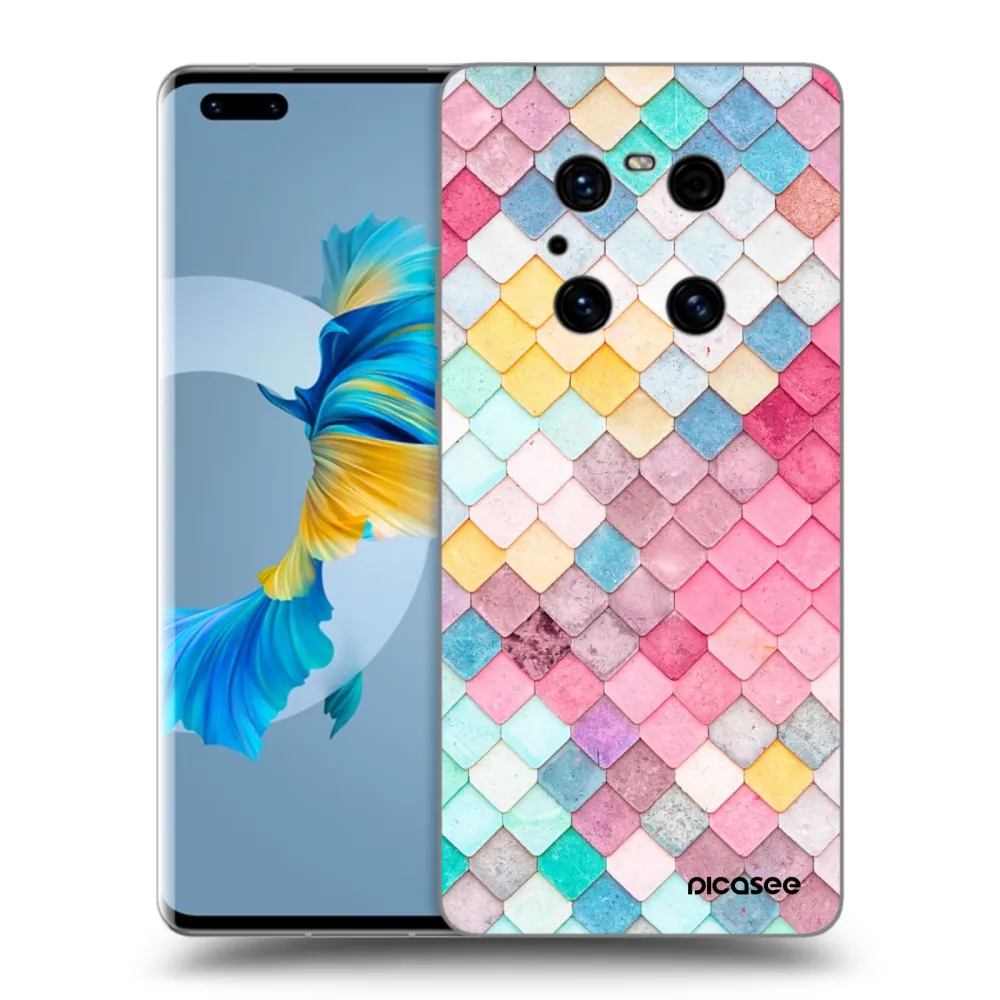 Picasee husă neagră din silicon pentru Huawei Mate 40 Pro - Colorful roof