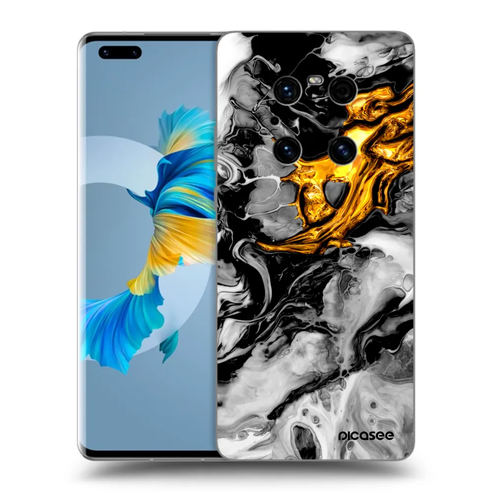 Picasee husă neagră din silicon pentru Huawei Mate 40 Pro - Black Gold 2