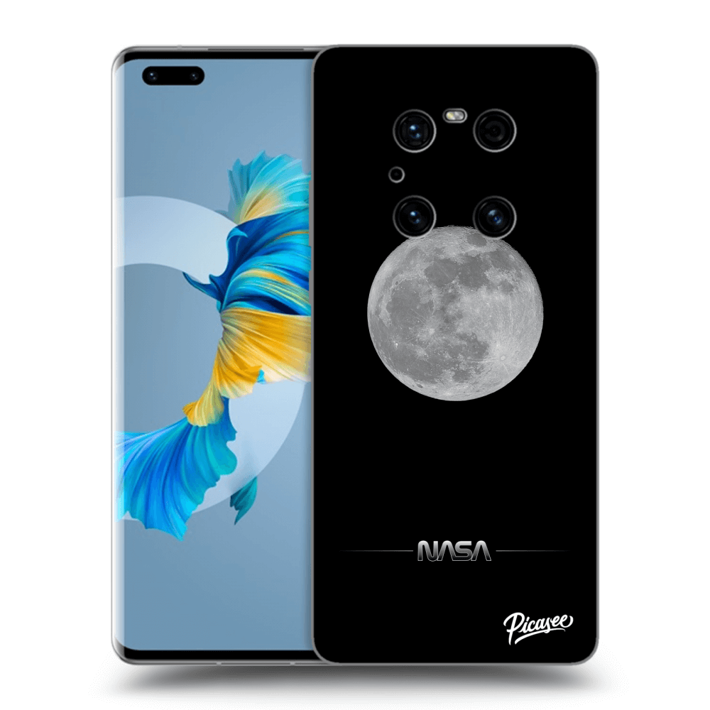 Picasee husă neagră din silicon pentru Huawei Mate 40 Pro - Moon Minimal