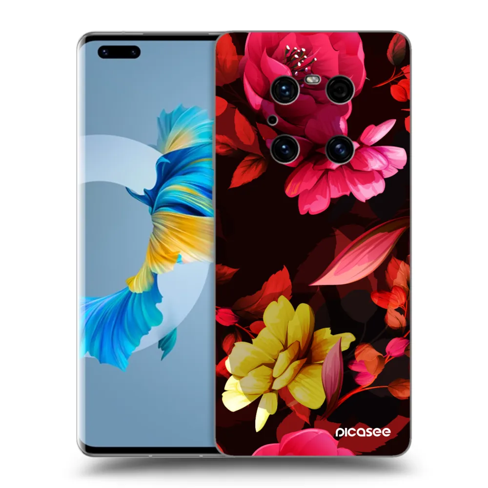 Picasee husă neagră din silicon pentru Huawei Mate 40 Pro - Dark Peonny