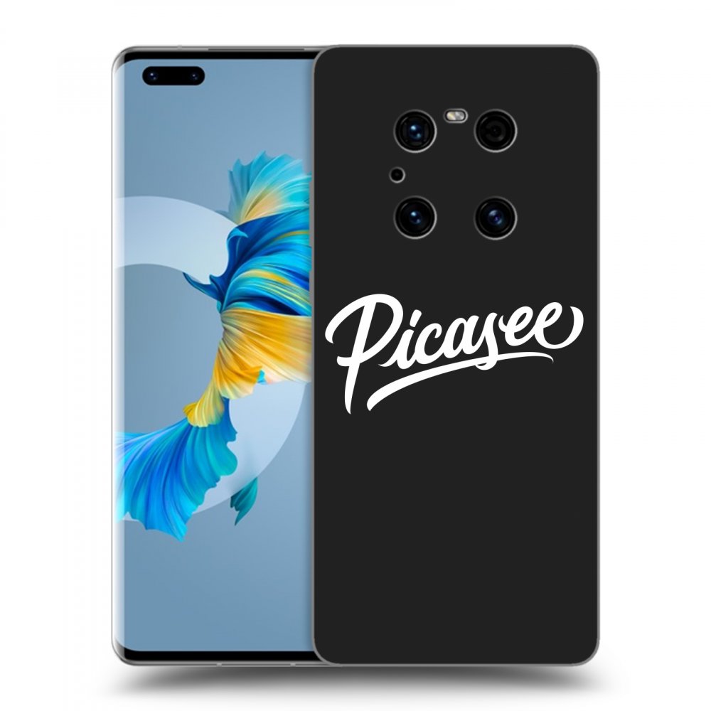 Picasee husă neagră din silicon pentru Huawei Mate 40 Pro - Picasee - old logo - white