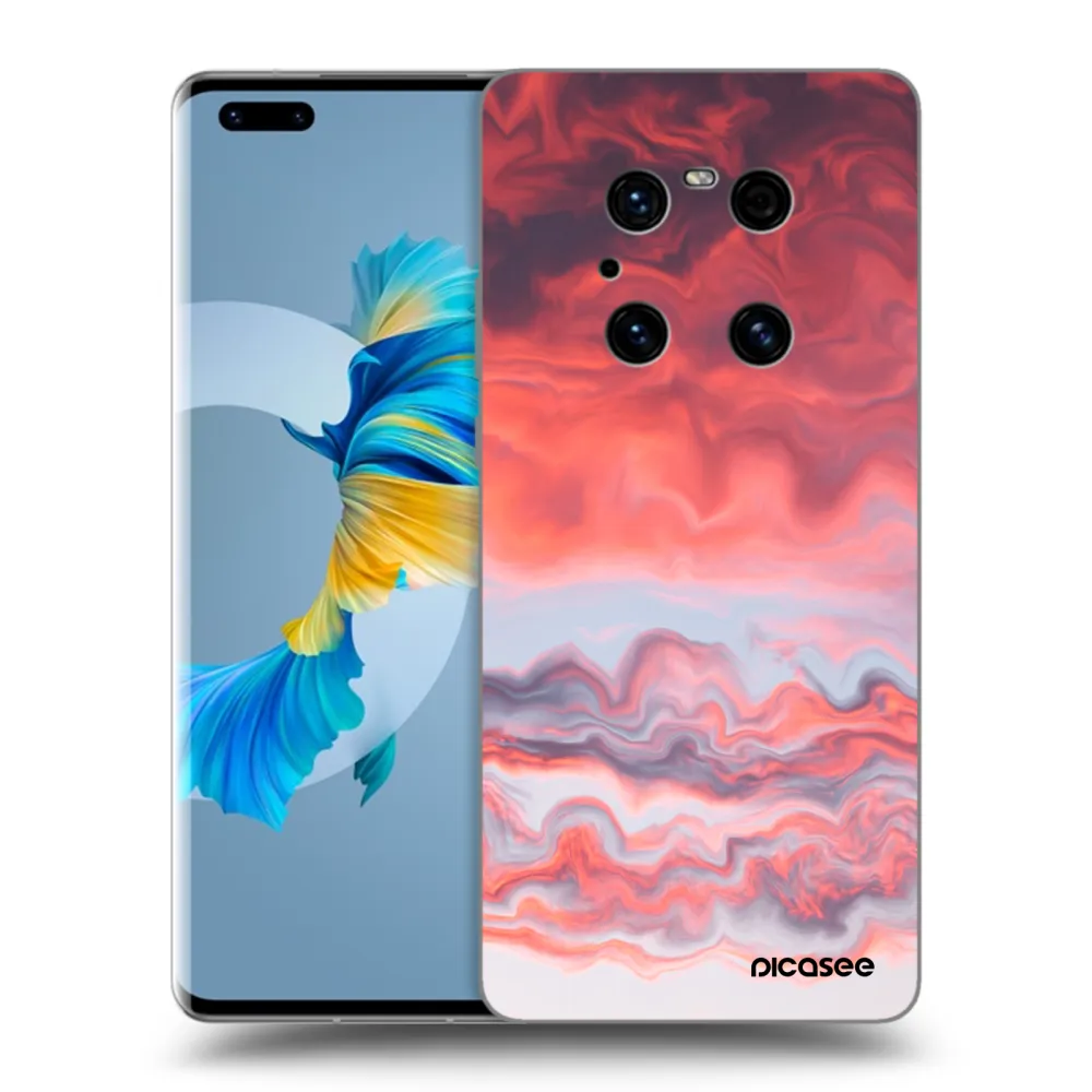 Picasee husă neagră din silicon pentru Huawei Mate 40 Pro - Sunset
