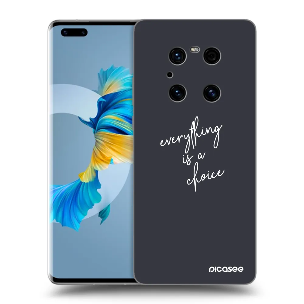 Picasee husă neagră din silicon pentru Huawei Mate 40 Pro - Everything is a choice