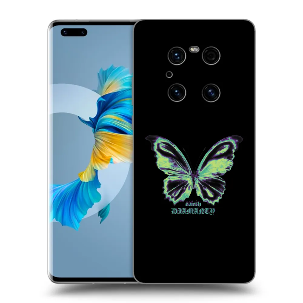 Picasee husă neagră din silicon pentru Huawei Mate 40 Pro - Diamanty Blue
