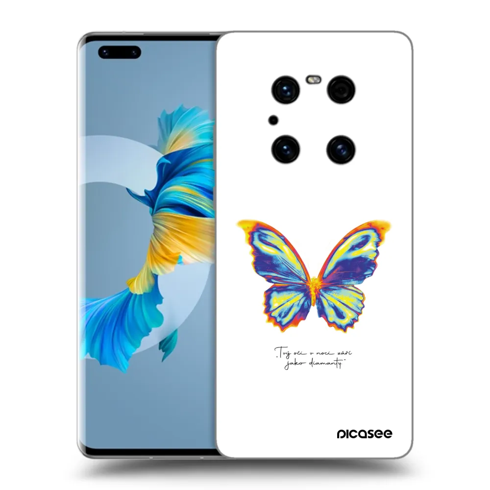 Picasee husă neagră din silicon pentru Huawei Mate 40 Pro - Diamanty White